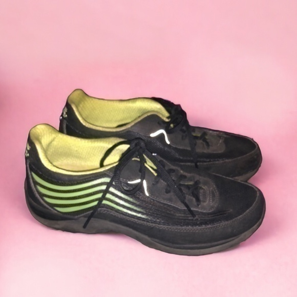 Dansko Black Sneakers with Lime Green Accents 2 Different Shoelaces